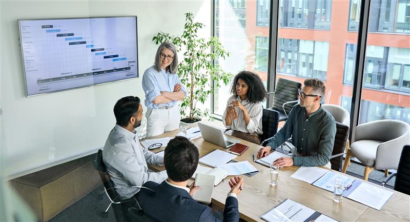 Consulting team in conference room